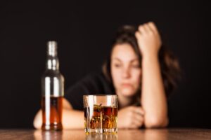 woman struggling with alcoholism